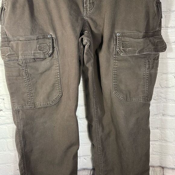 Duluth Mens Flex Fire Hose Brown Cargo Denim Jeans Relaxed Fit size W38 x L30 - Picture 2 of 11